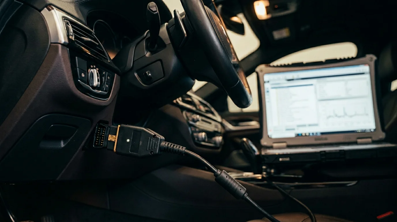 BMW OBD diagnostic scan at European car specialist TLS Auto Bukit Merah Singapore